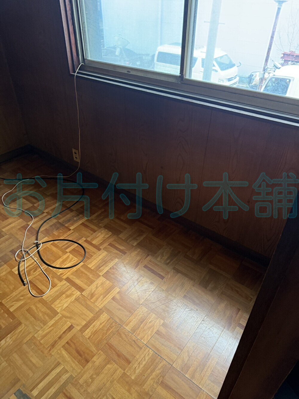 お片付け本舗による西成区での遺品整理の事例。エアコンやテレビなどの物が無くなってスッキリとした２階のAfter