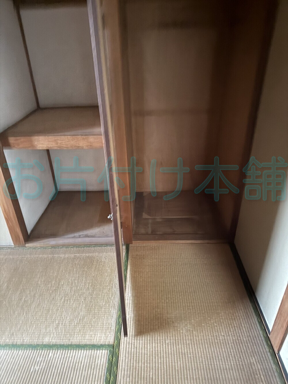 お片付け本舗による西成区での遺品整理の事例。コタツやキャリーバッグなどの物が無くなってスッキリとした押入れのAfter